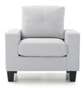 Elegant White Club Chair For Cozy Spaces White Foam Pu