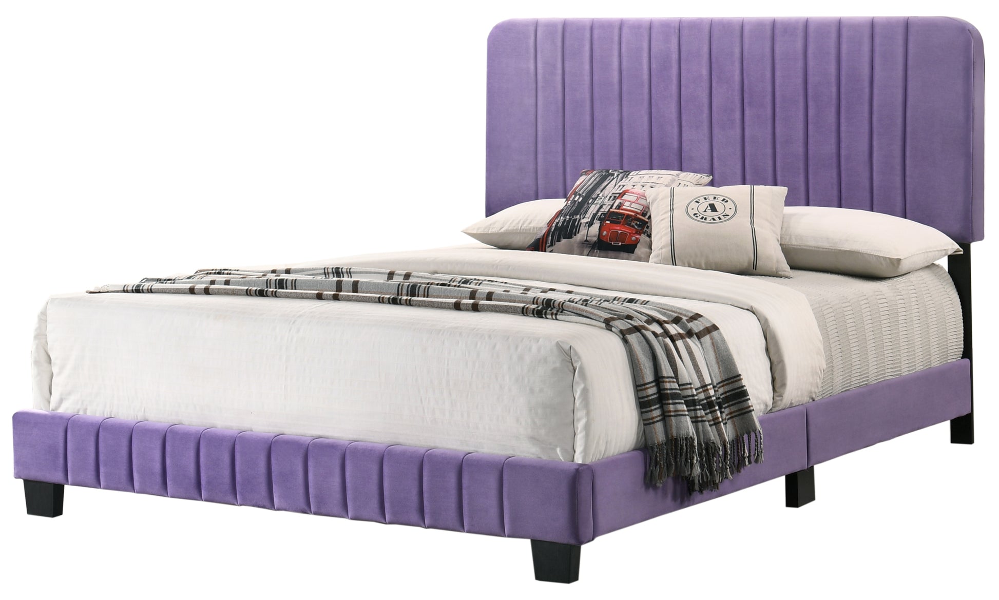 Lodi G0502 Fb Up Full Bedpurple Purple Foam Velvet