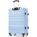 Luggage Sets Model Expandable Abs Hardshell 3Pcs Clearance Luggage Hardside Lightweight Durable Suitcase Sets Spinner Wheels Suitcase With Tsa Lock 20''24''28'' Baby Blue Baby Blue Abs