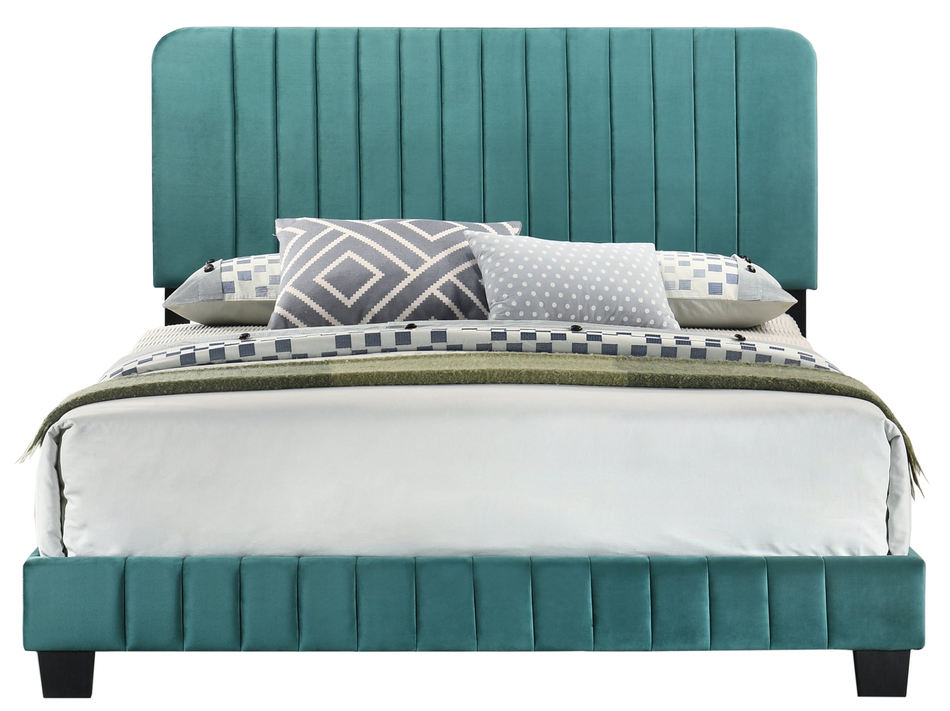 Lodi G0505 Kb Up King Bedgreen Green Foam Velvet