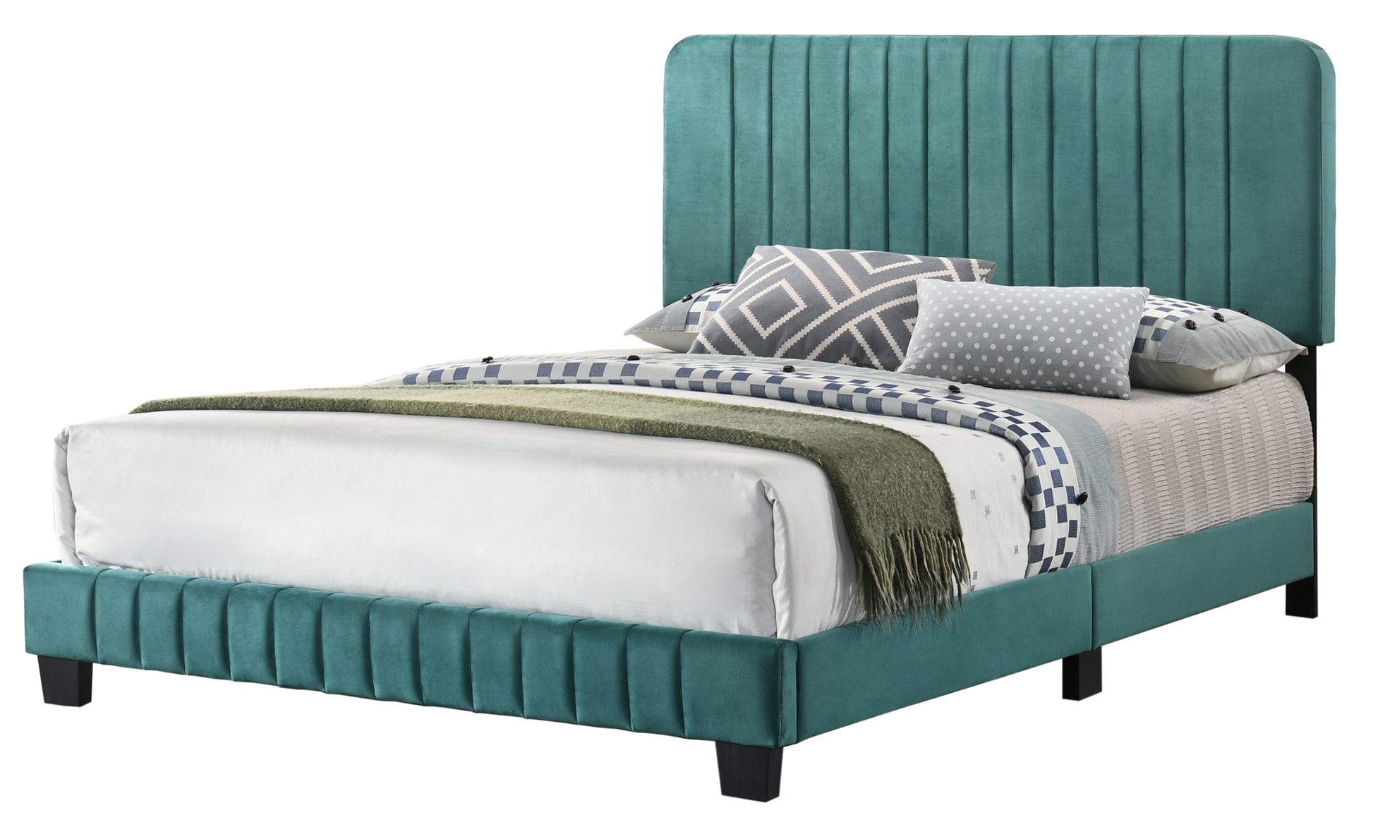 Lodi G0505 Kb Up King Bedgreen Green Foam Velvet