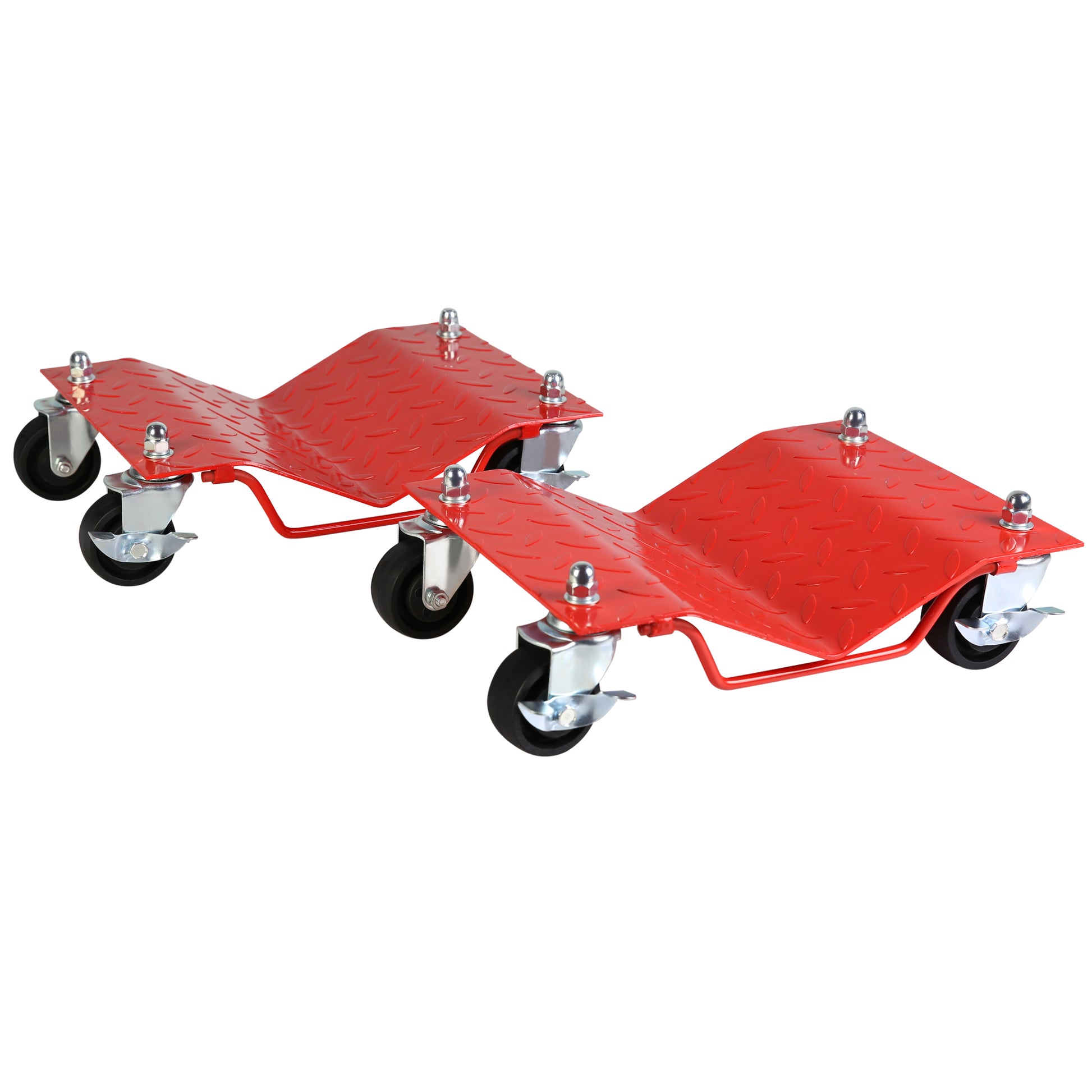 Dolly Wheel Tire Dolly 2 Pcs Heavy Duty Skate Auto Repair Dolly 3000Lb Vehicle Moving Dolly Red Steel