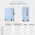 Luggage Sets Model Expandable Abs Hardshell 3Pcs Clearance Luggage Hardside Lightweight Durable Suitcase Sets Spinner Wheels Suitcase With Tsa Lock 20''24''28'' Baby Blue Baby Blue Abs