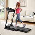 Treadmills 2.5 Hp Hydraulic Folding Removable Treadmill With 3 Speed Incline Adjustment, 12 Preset Programs, 3 Countdown Modes, Heart Rate, Bluetooth And More, Suitable For Home And Gym Use Black Steel