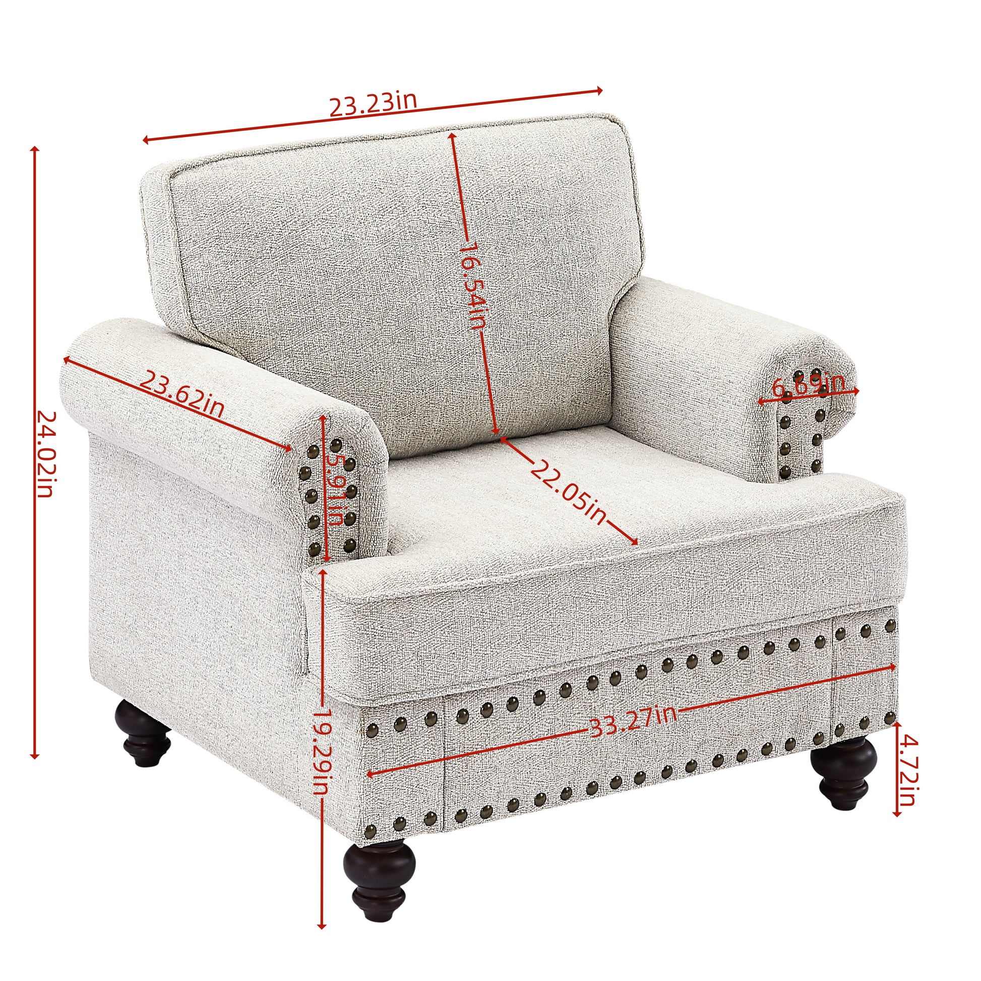 Living Room Furniture, Modern 3 Piece Including Three Seater, Loveseat And Single Chair,Chenille Modern Upholstered Sofa Set, White White Brown Chenille Wood Primary Living Space Medium Soft Cushion Back American Design Birch Armless Polyester Chenille 3