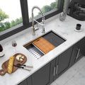 Gunmetal Black Workstation Kitchen Sink 33