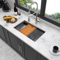 Gunmetal Black Workstation Kitchen Sink 33