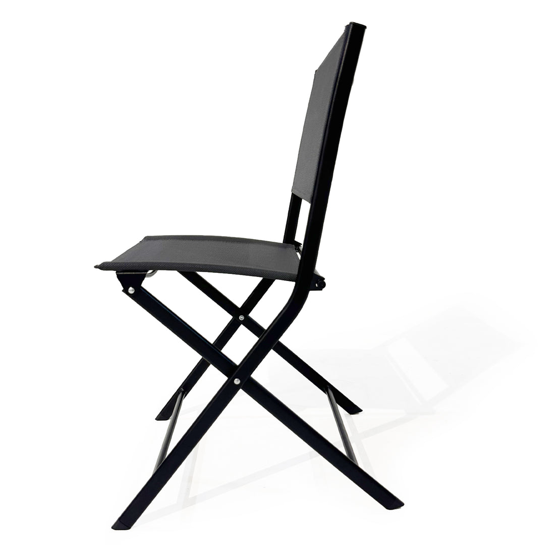 3Pcs Patio Bistro Set, Patio Set Of Foldable Patio Table And Chairs,Outdoor Patio Furniture Sets,Black No Complete Patio Set Black Rust Resistant Frame Garden & Outdoor 2 Person Seating Group Steel Steel