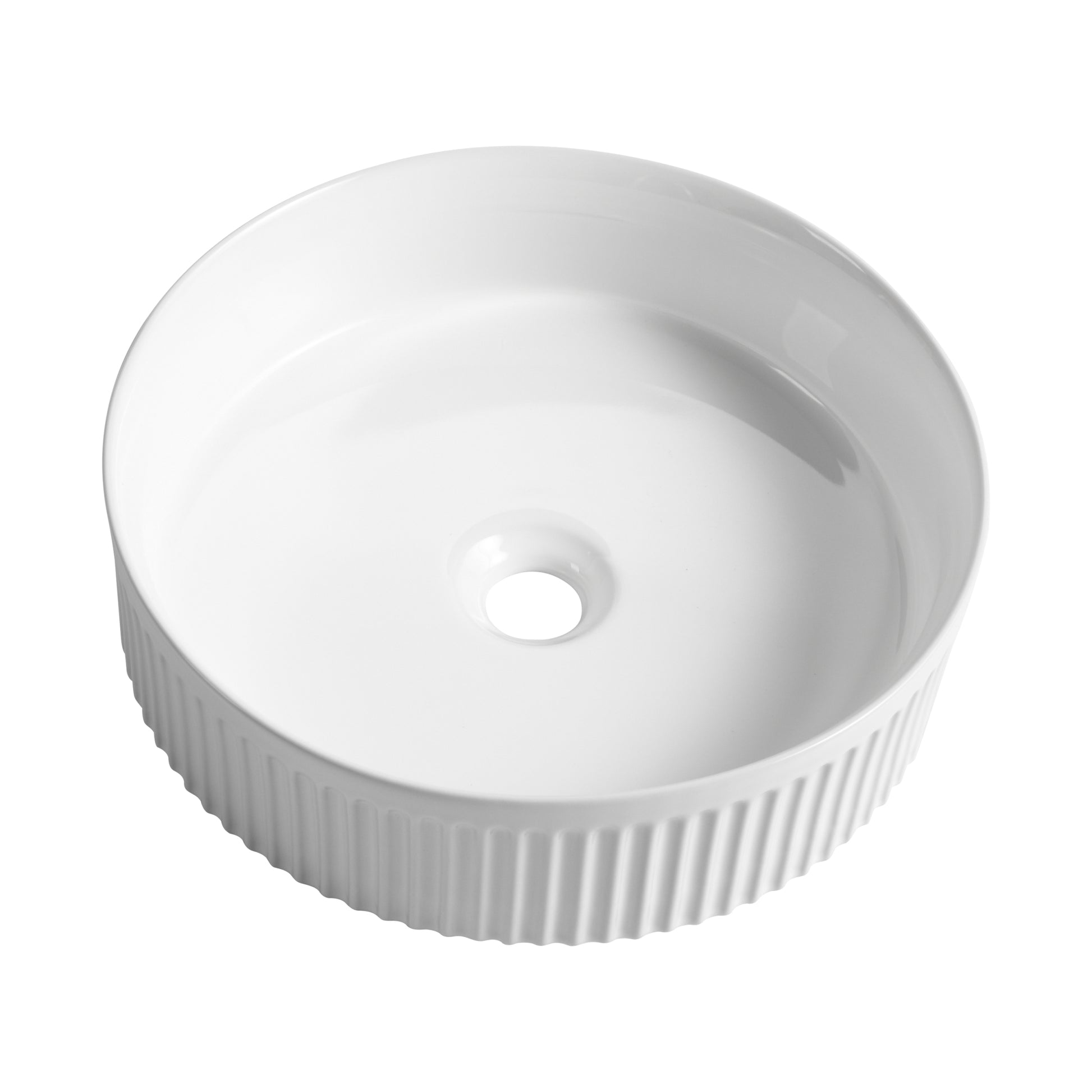 Ceramic Circular Vessel Bathroom Sink Art Sink Baa0014012Oo White Line Bathroom Ceramic