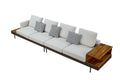 Luxury Sofa Fabric Sofain Living Room Left And Right Interchangeable Four Seat Sofa Off White Off White Wood 4 Seat