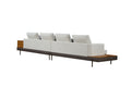 Luxury Sofa Fabric Sofain Living Room Left And Right Interchangeable Four Seat Sofa Off White Off White Wood 4 Seat