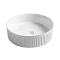 Ceramic Circular Vessel Bathroom Sink Art Sink Baa0014012Oo White Line Bathroom Ceramic