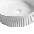 Ceramic Circular Vessel Bathroom Sink Art Sink Baa0014012Oo White Line Bathroom Ceramic