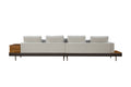 Luxury Sofa Fabric Sofain Living Room Left And Right Interchangeable Four Seat Sofa Off White Off White Wood 4 Seat