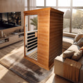 Infrared Sauna Room Single Room Natural Metal & Wood Solid Wood