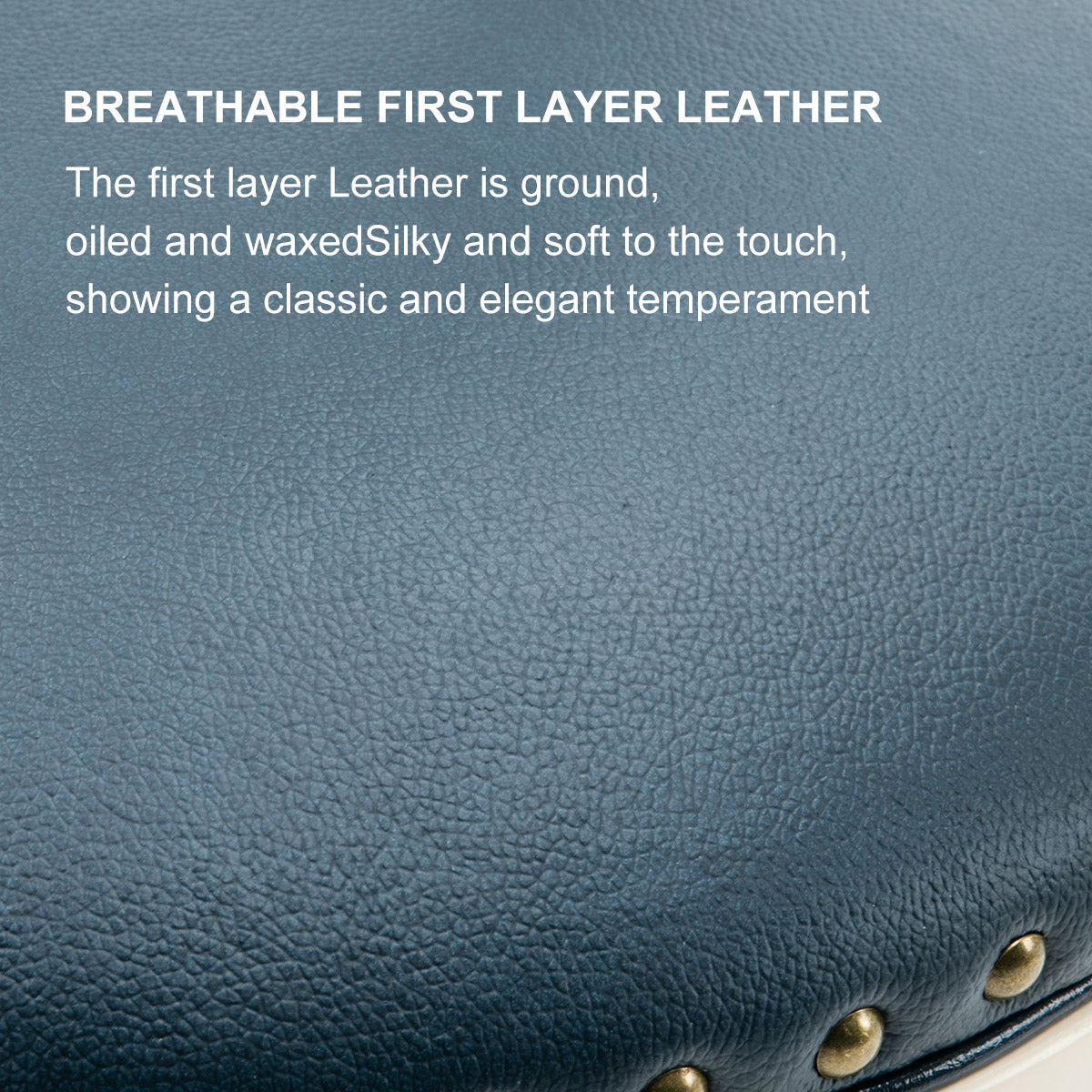 Bar Stools Seat Height 29.5'' Leather Wooden Bar Stools White 1Pc Cream Genuine Leather