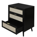 3 Drawer Cabinet, Suitable For Bedroom, Living Room, Study Black Particle Board