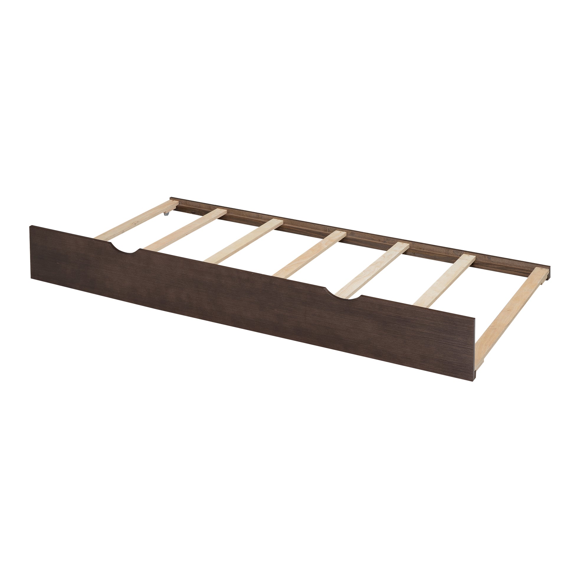 Full Size Storage Platform Bed With Pull Out Shelves, Twin Size Trundle And 2 Drawers, Espresso Box Spring Not Required Full Espresso Wood Bedroom Bed Frame Solid Wood Mdf