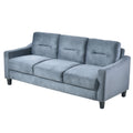 Couch Comfortable Sectional Couches And Sofas For Living Room Bedroom Office Small Space Gray Velvet 3 Seat