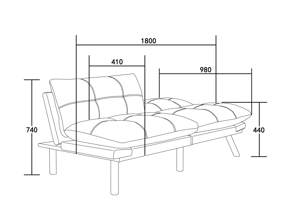 Cream Convertible Folding Modern Sofa Bed Twin Cream White Primary Living Space Modern Pine Foam Upholstered