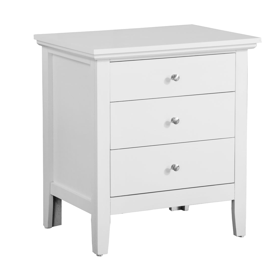 Hammond G5490 N 3 Drawer Nightstandwhite White Particle Board