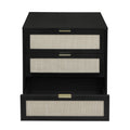 3 Drawer Cabinet, Suitable For Bedroom, Living Room, Study Black Particle Board