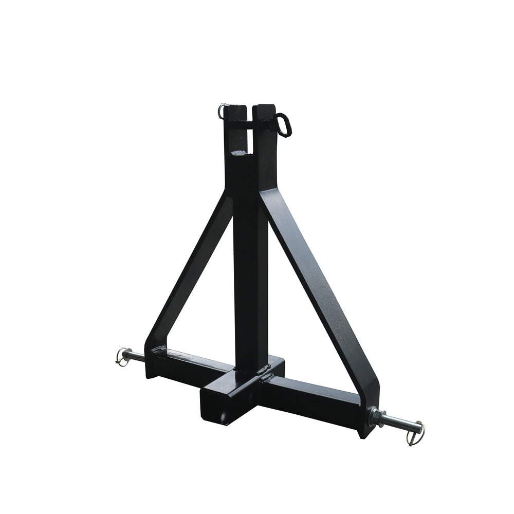 3 Point 2" Receiver Trailer Hitch Drawbar Adapter Category One Tractor Attachments Black Steel