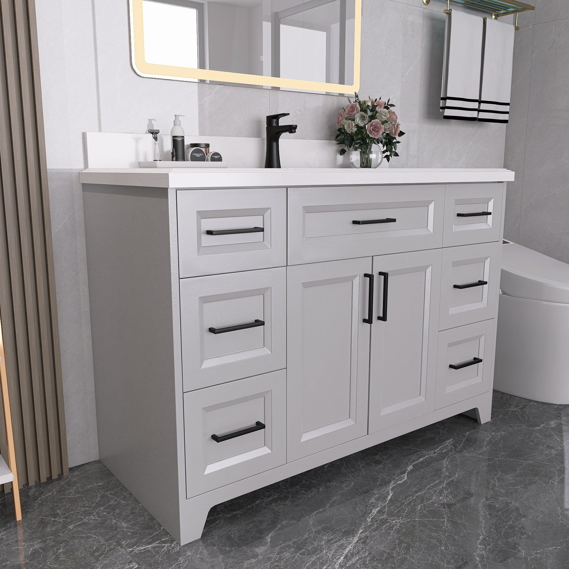 48" Bathroom Vanity With Sink Combo, Modern