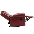 Home Theater Seating Manual Recliner Chair With Led Light Strip For Living Room,Bedroom, Wine Red Wine Red Foam Faux Leather