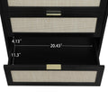 3 Drawer Cabinet, Suitable For Bedroom, Living Room, Study Black Particle Board