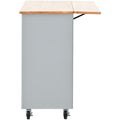 Kitchen Island with Drop Leaf, LED Light Kitchen Cart