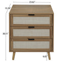 3 Drawer Cabinet, Suitable For Bedroom, Living Room, Study Walnut Particle Board