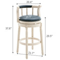 Bar Stools Seat Height 29.5'' Leather Wooden Bar