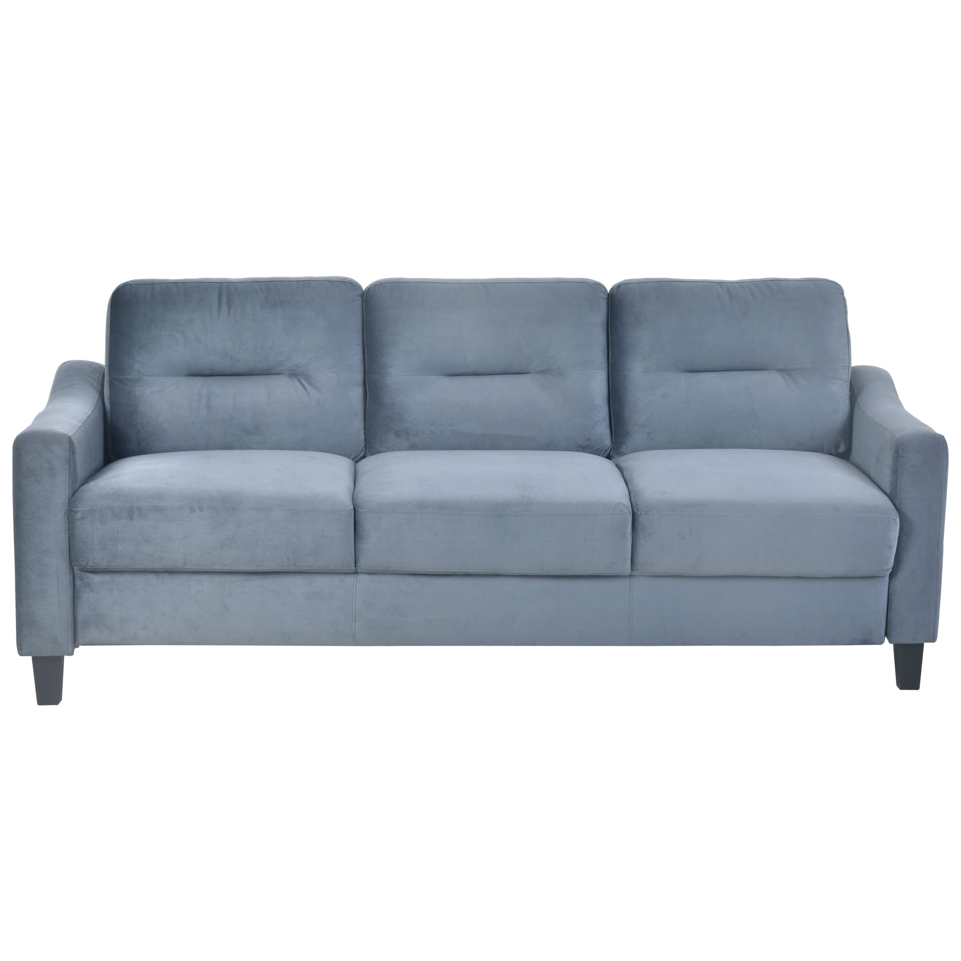 Couch Comfortable Sectional Couches And Sofas For Living Room Bedroom Office Small Space Gray Velvet 3 Seat