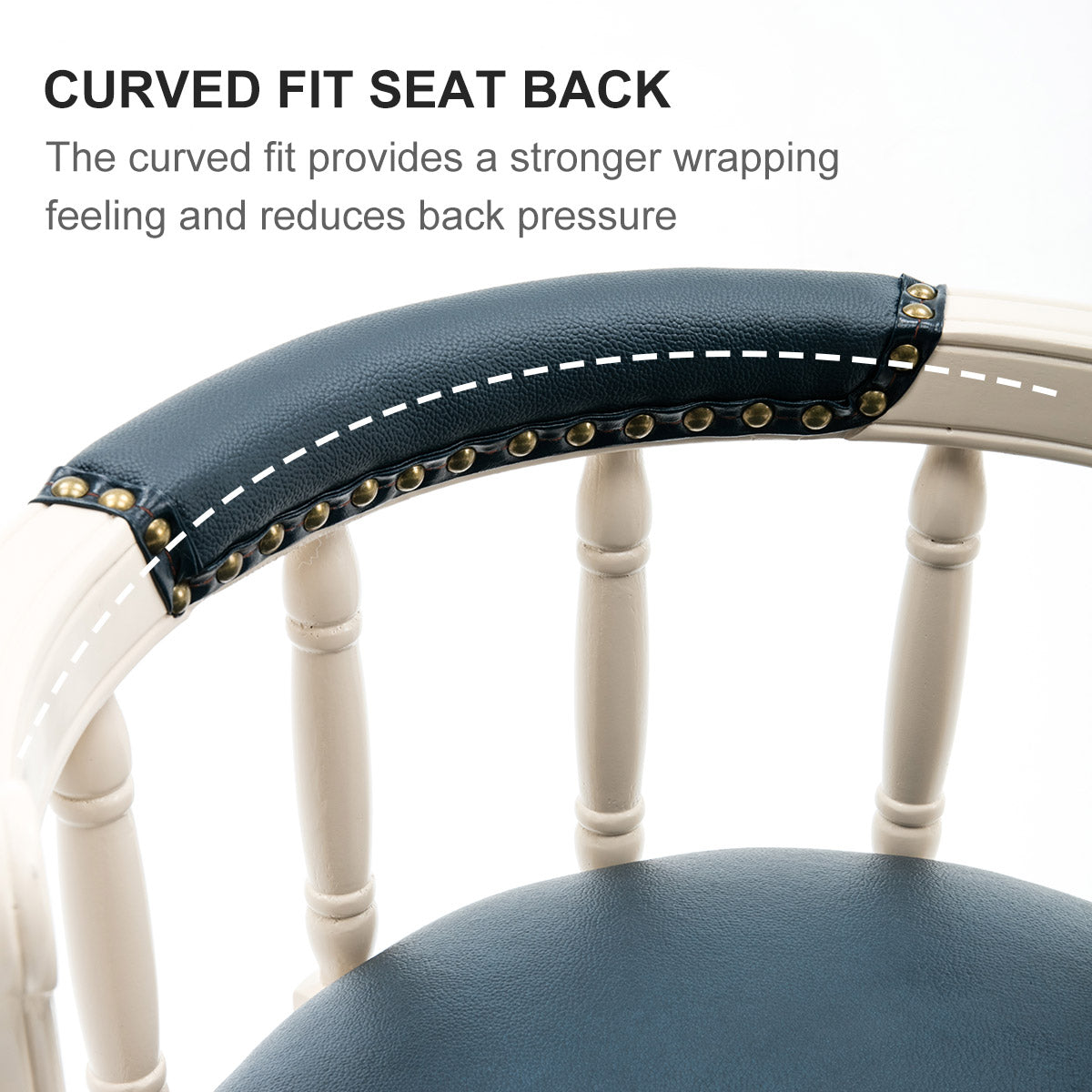 Bar Stools Seat Height 29.5'' Leather Wooden Bar Stools White 1Pc Cream Genuine Leather