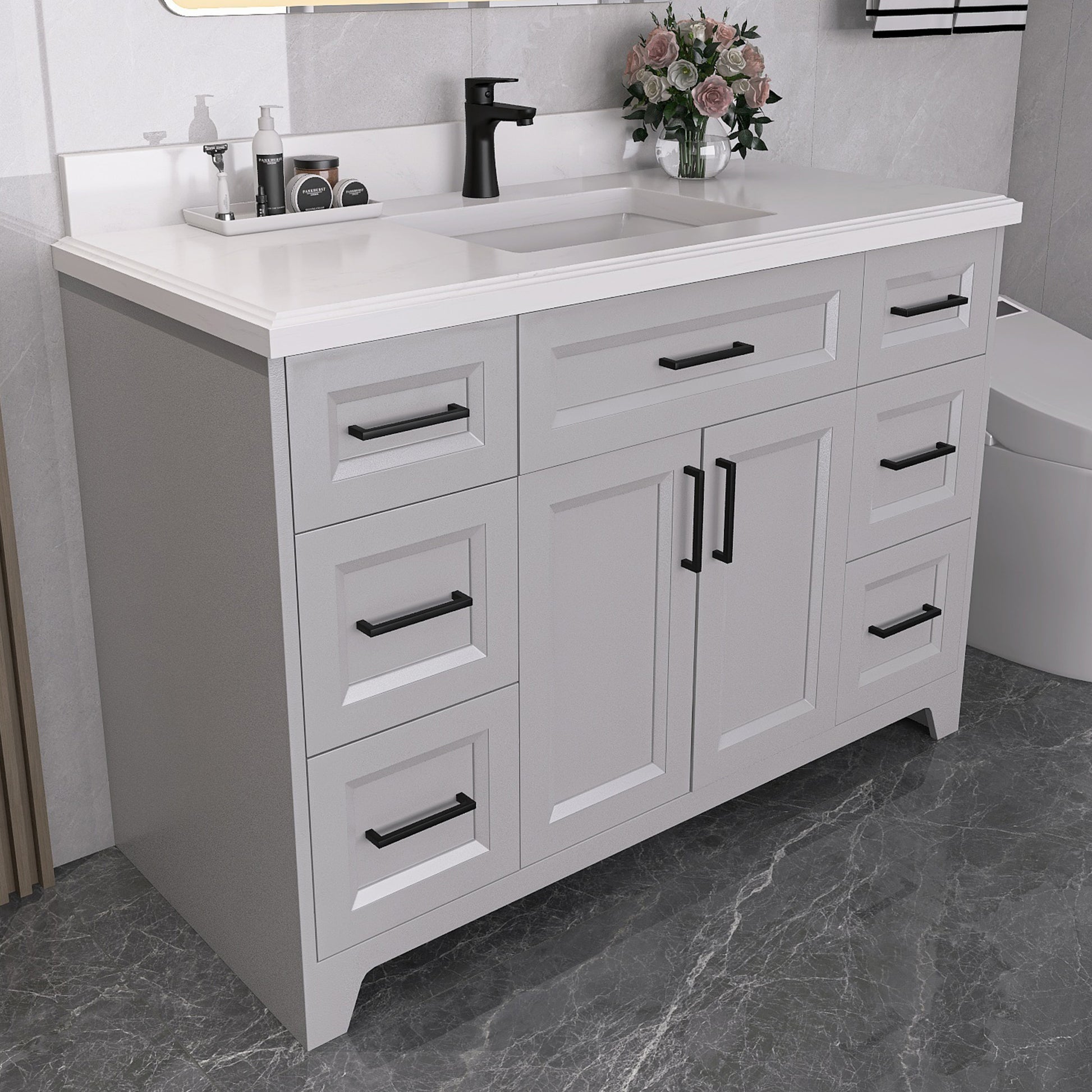 48" Bathroom Vanity With Sink Combo, Modern