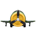 12V Electric Kids Ride On Toy Plane With Usb, Fm, Wind Driven Propeller, 360 Degree Rotating By 2 Joysticks, Remote Control For Kids 3 To 6, Army Green Army Green Polypropylene