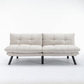 Cream Convertible Folding Modern Sofa Bed Twin Cream White Primary Living Space Modern Pine Foam Upholstered