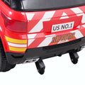 12V Kid Ride On Police Car With Parental Remote Control, Battery Powered Electric Truck With Siren, Flashing Lights, Music, Spring Suspension, Red Red Polypropylene