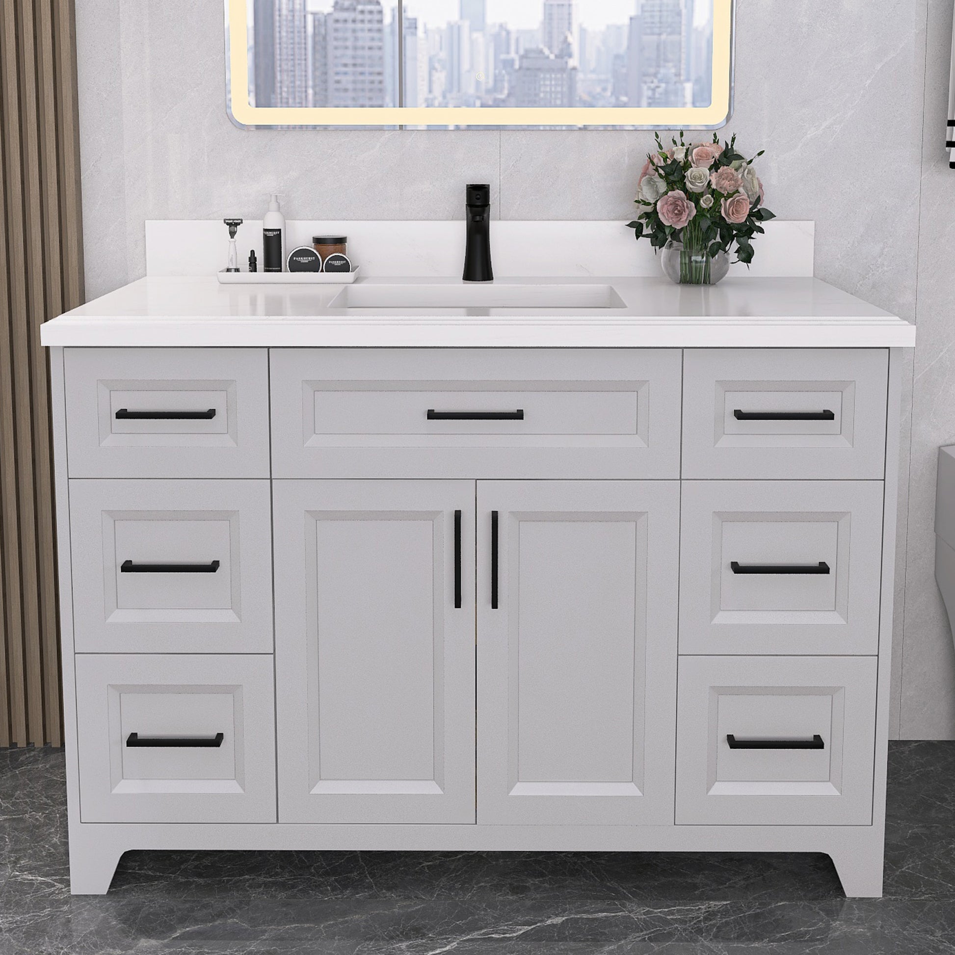 48" Bathroom Vanity With Sink Combo, Modern