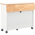 Kitchen Island with Drop Leaf, LED Light Kitchen Cart