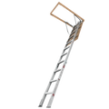 Household Aluminum Alloy Manual Lifting Attic Ladder metallic grey-aluminium alloy