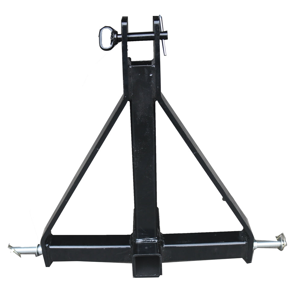 3 Point 2" Receiver Trailer Hitch Drawbar Adapter Category One Tractor Attachments Black Steel