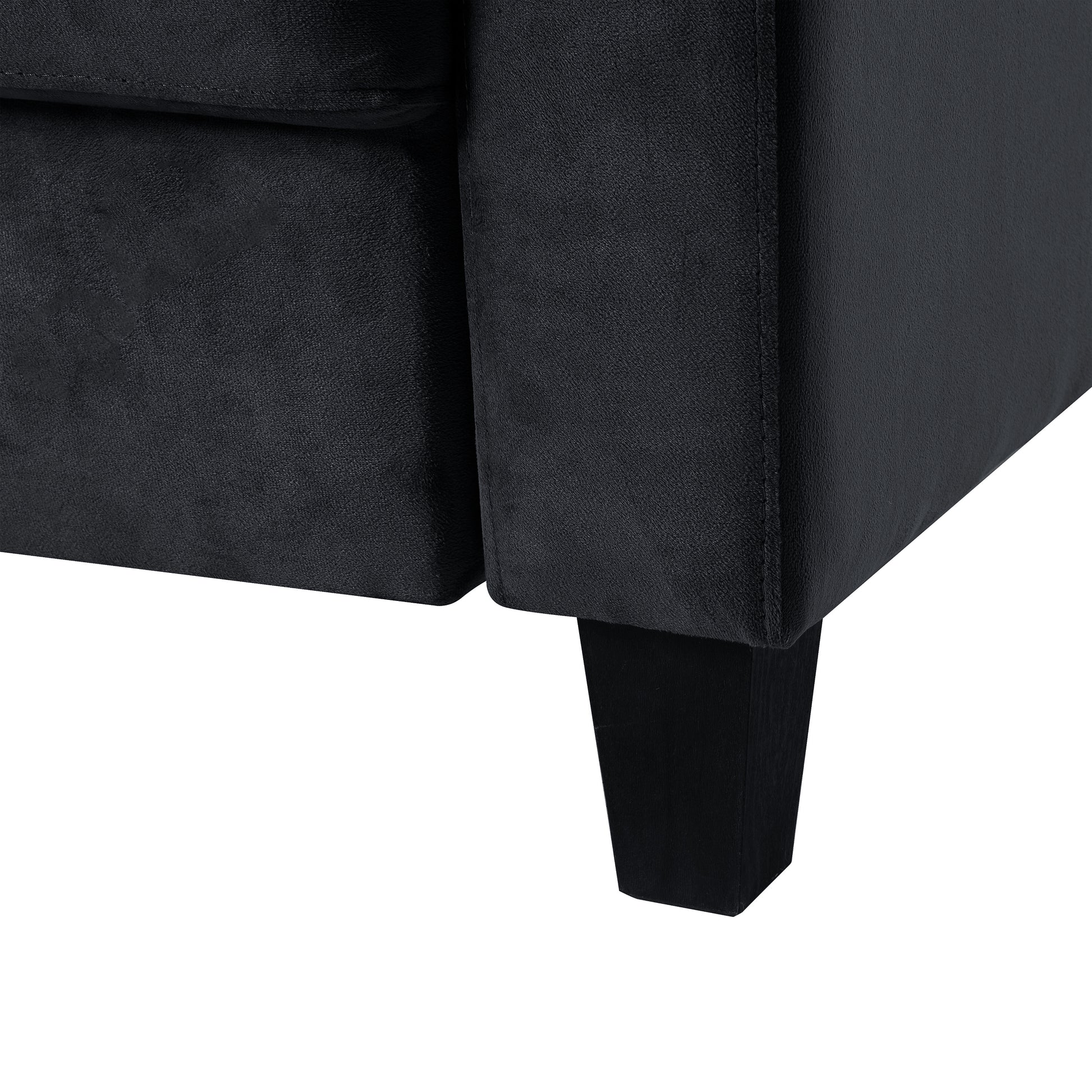 Couch Comfortable Sectional Couches And Sofas For Living Room Bedroom Office Small Space Black Velvet 1 Seat
