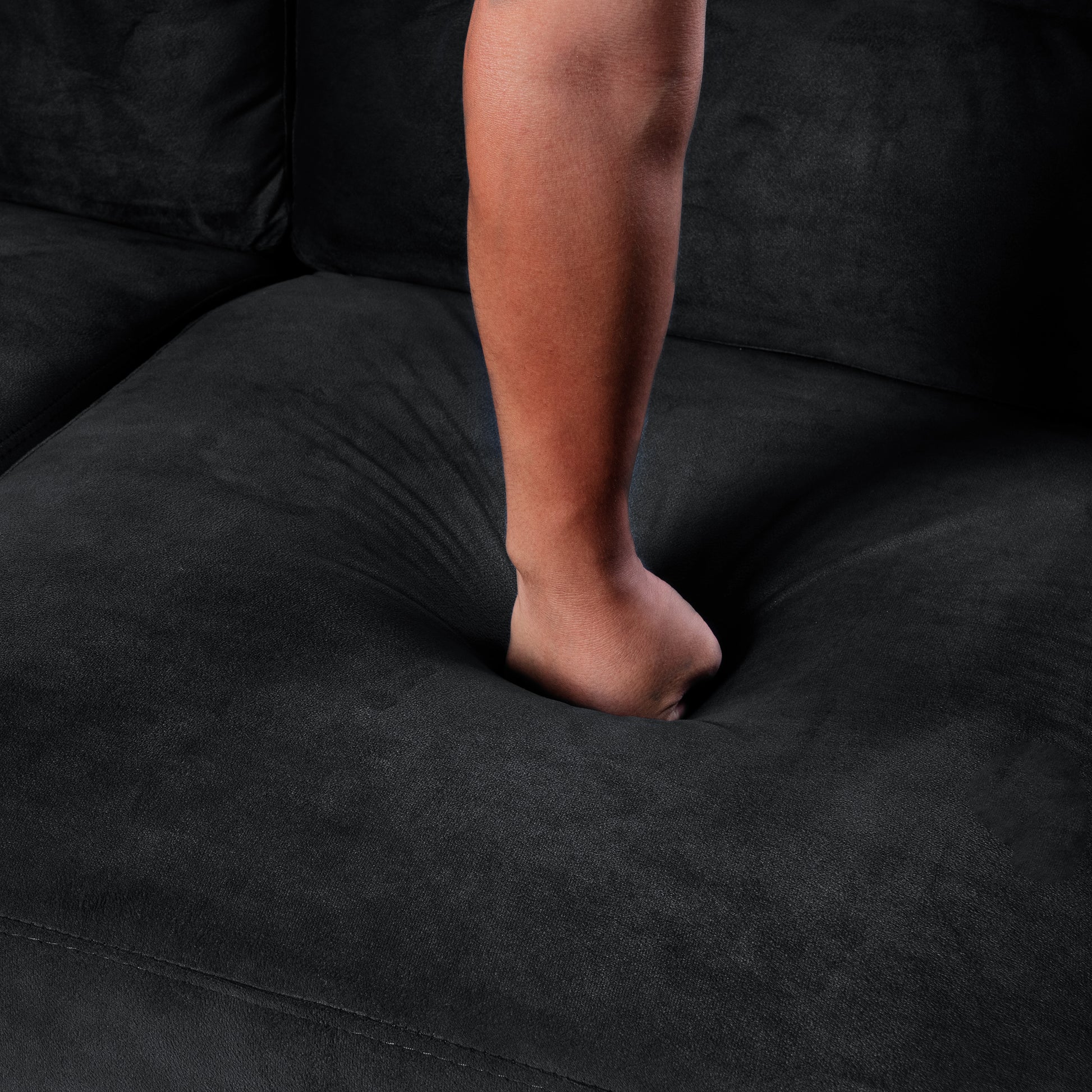 Couch Comfortable Sectional Couches And Sofas For Living Room Bedroom Office Small Space Black Velvet 1 Seat