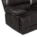 Recliner Chair Sofa Manual Reclining Home Seating Seats Movie Theater Chairs, Brown Brown Foam Faux Leather