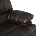 Recliner Chair Sofa Manual Reclining Home Seating Seats Movie Theater Chairs, Brown Brown Foam Faux Leather