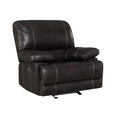 Recliner Chair Sofa Manual Reclining Home Seating Seats Movie Theater Chairs, Brown Brown Foam Faux Leather