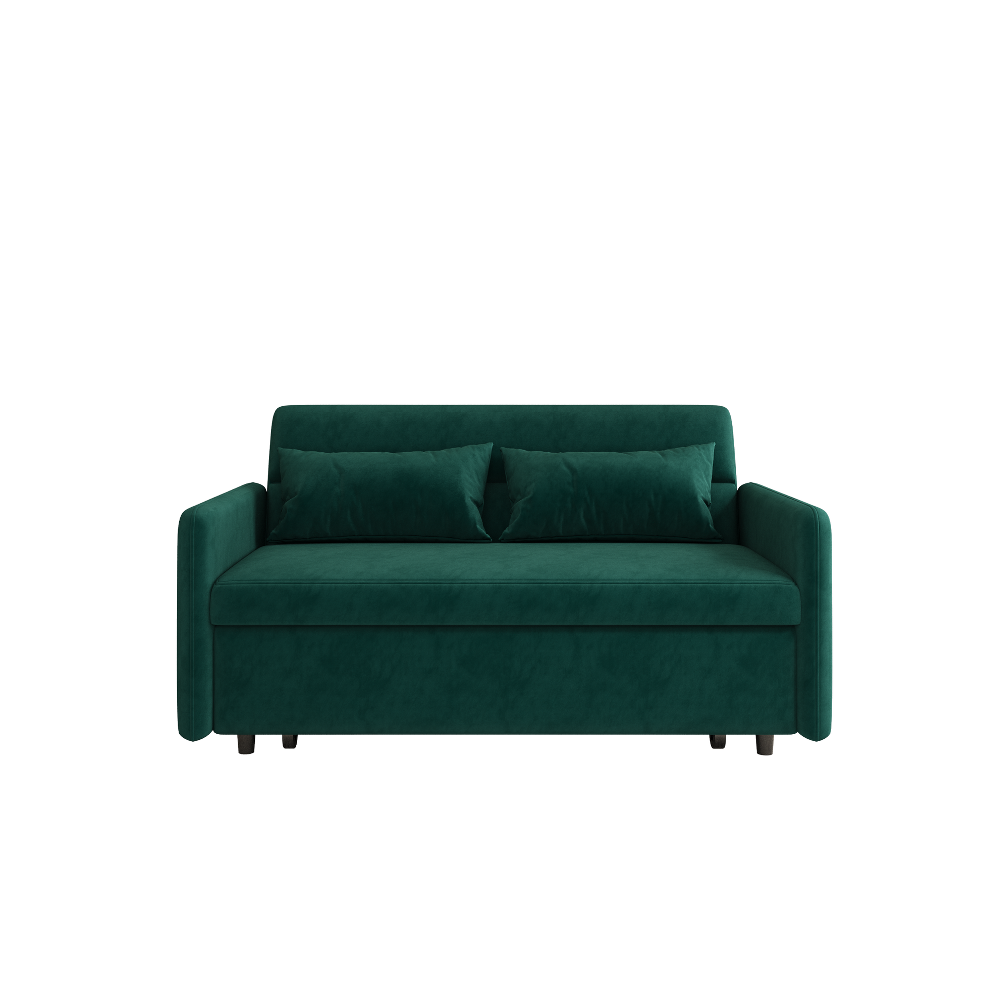 Sofa Pull Out Bed Included Two Pillows 54" Green Velvet Sofa For Small Spaces Green Altay Velvet