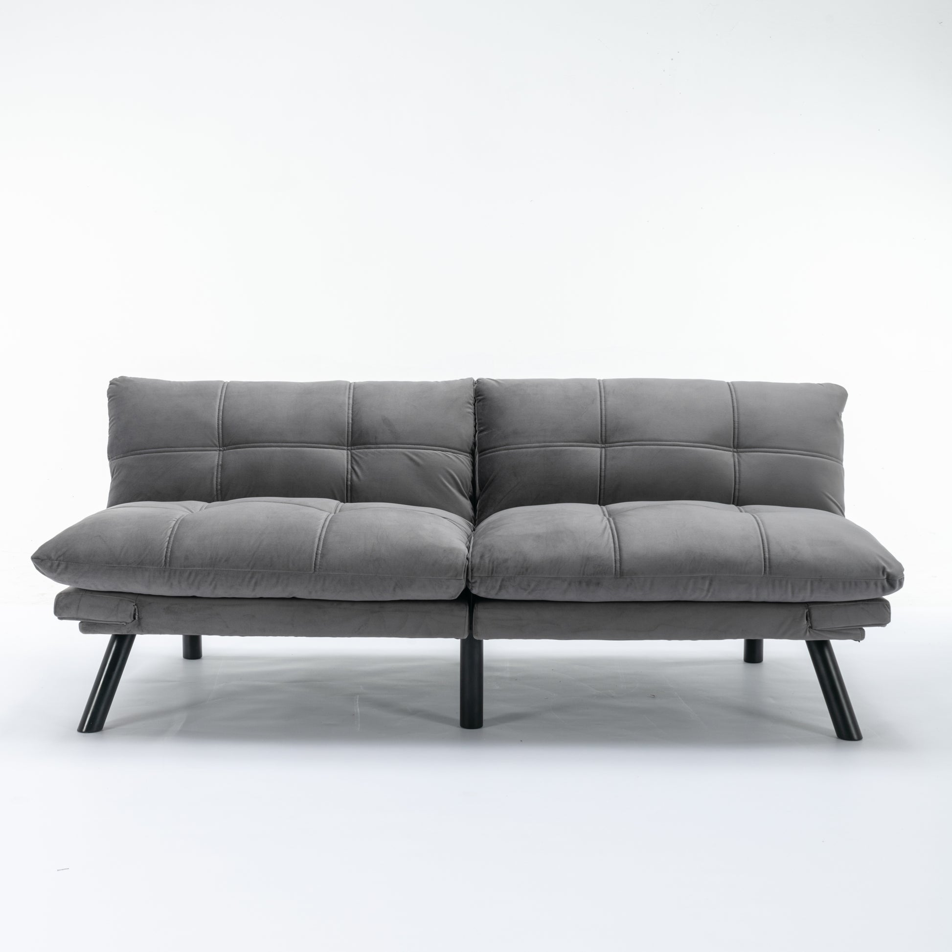 Light Grey Convertible Folding Modern Sofa Bed Twin Light Grey White Primary Living Space Modern Pine Foam Upholstered